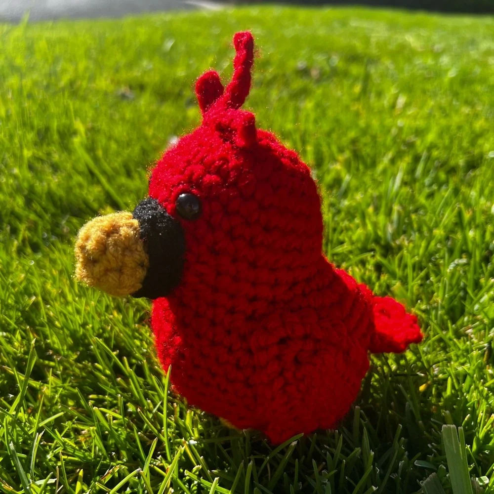 Hand Crocheted Ruby the Cardinal Stuffed Animal Plushie! - Picture 1 of 11